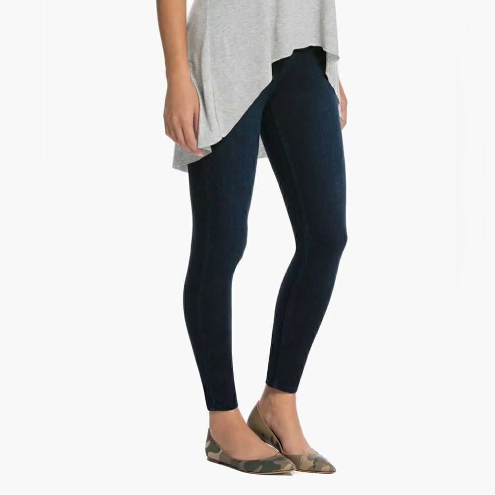 SPANX Jean-ish Ankle Leggings Twilight Rinse Denim Women's Size M